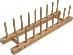 Simply Bamboo Brown Plate Rack - 17"