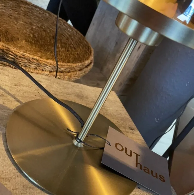 Smoked Dome Table Lamp (L)