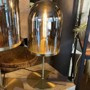 Smoked Dome Table Lamp (L)