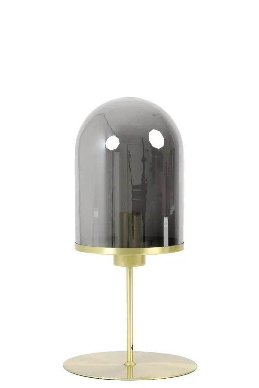 Smoked Dome Table Lamp (L)