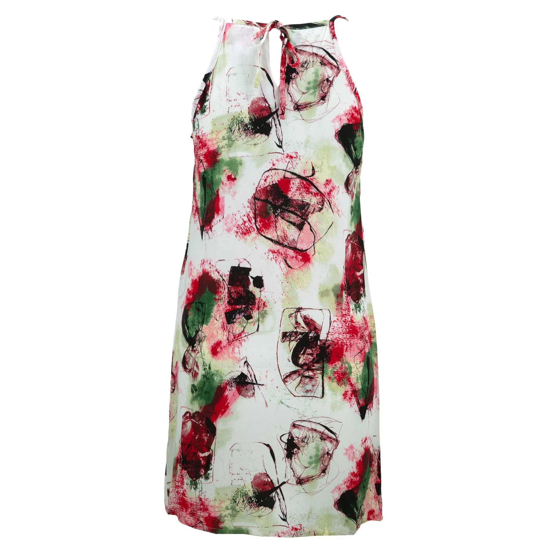Strappy Dress - Red Vibrant Paisley