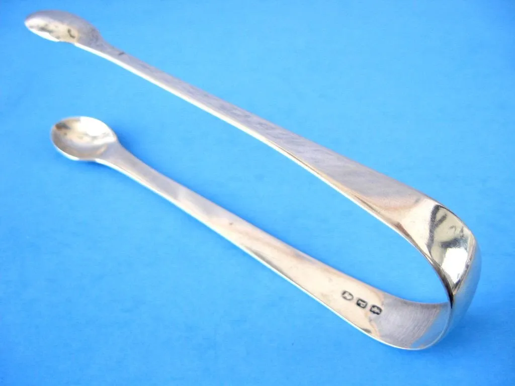 Sugar Tongs 1810 London Victorian English Hallmarked Sterling Silver Spoon Ends