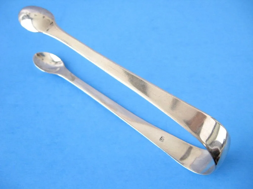 Sugar Tongs 1810 London Victorian English Hallmarked Sterling Silver Spoon Ends