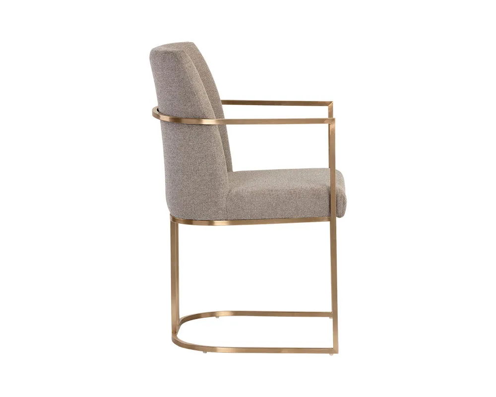 Sunpan Ainsley Modern Rectangle Dining Table Set With Rayla Dining Armchair