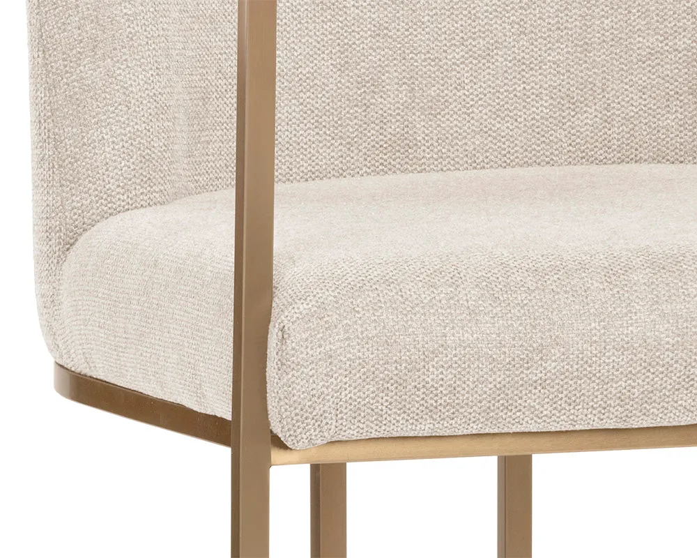 Sunpan Ainsley Modern Rectangle Dining Table Set With Rayla Dining Armchair