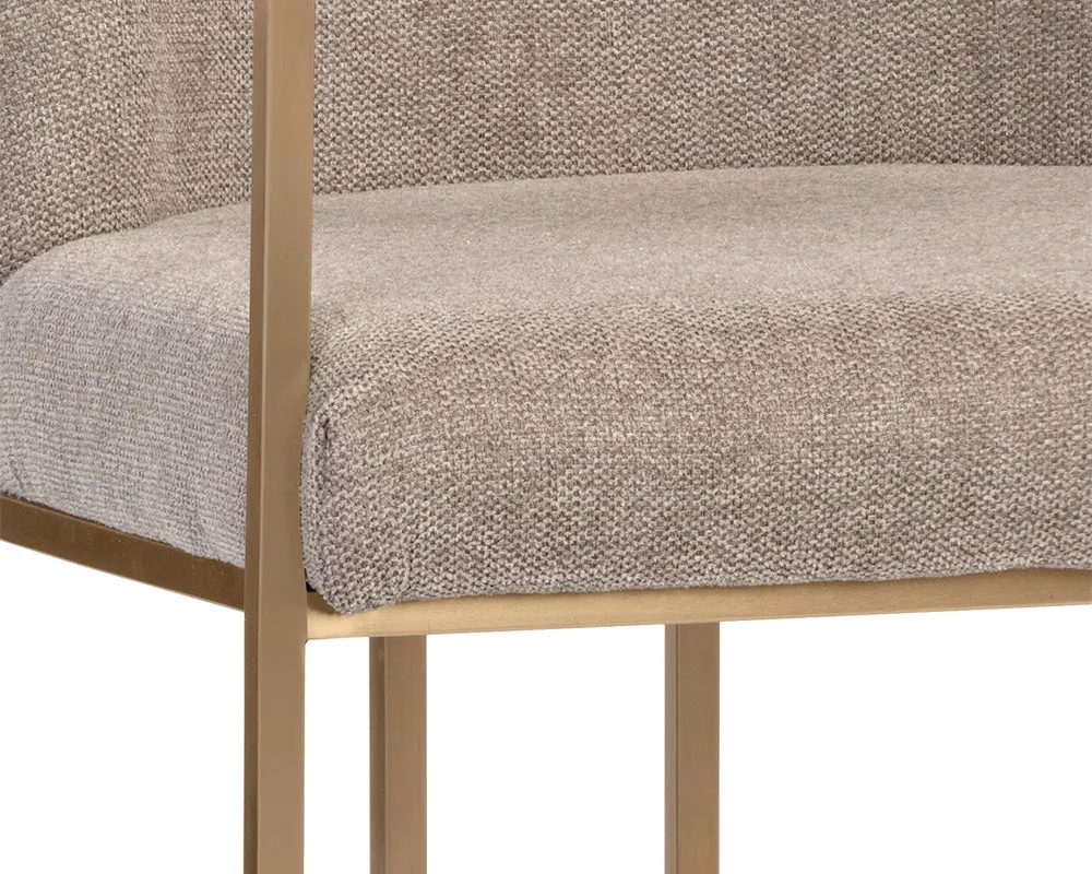 Sunpan Ainsley Modern Rectangle Dining Table Set With Rayla Dining Armchair