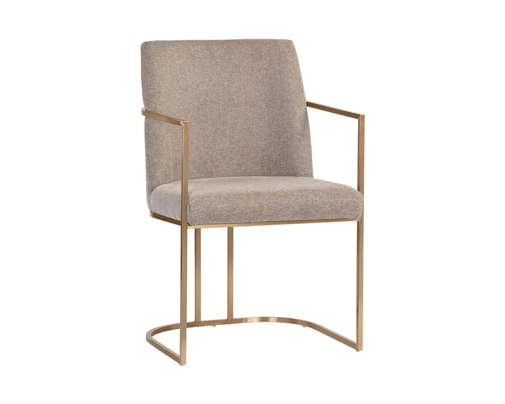 Sunpan Ainsley Modern Rectangle Dining Table Set With Rayla Dining Armchair