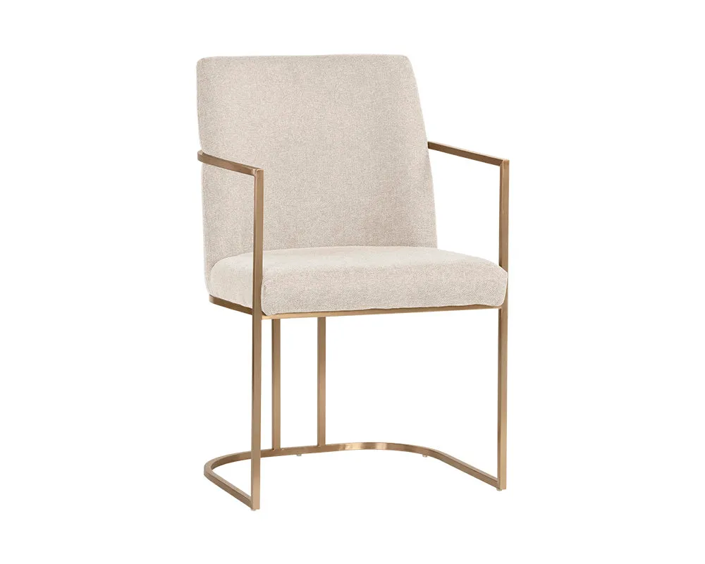 Sunpan Ainsley Modern Rectangle Dining Table Set With Rayla Dining Armchair