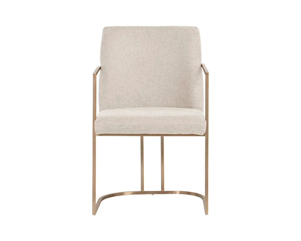 Sunpan Ainsley Modern Rectangle Dining Table Set With Rayla Dining Armchair