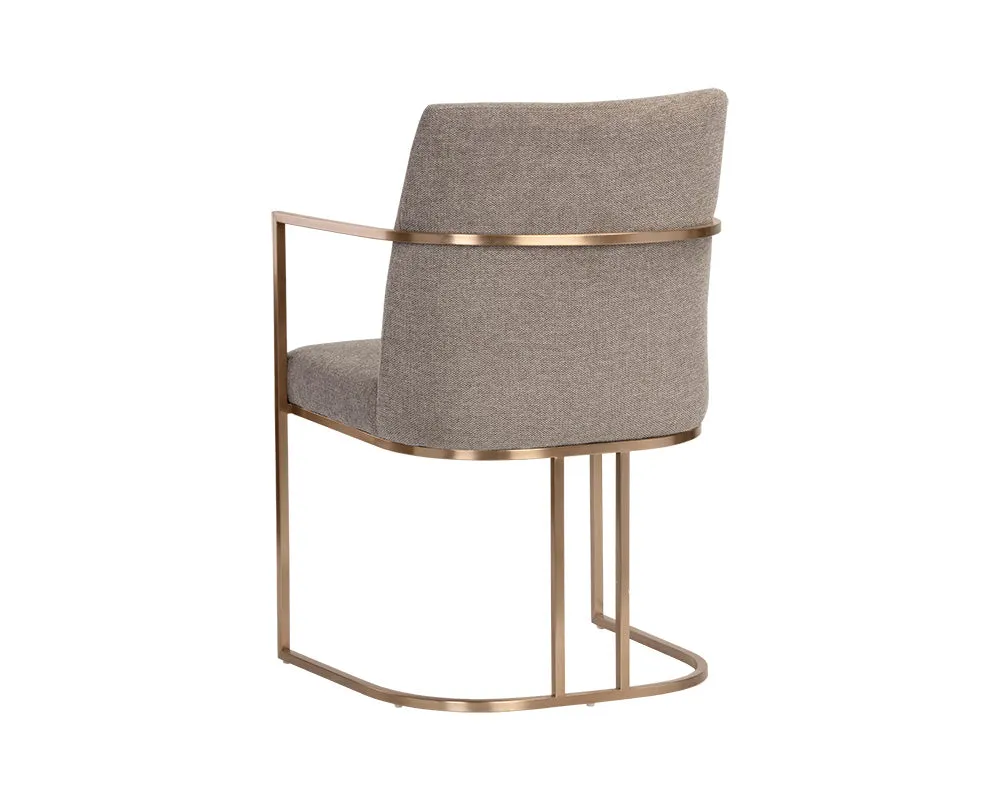 Sunpan Ainsley Modern Rectangle Dining Table Set With Rayla Dining Armchair