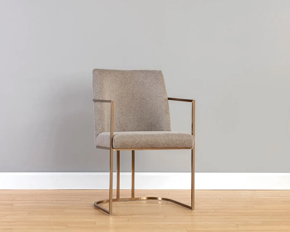 Sunpan Ainsley Modern Rectangle Dining Table Set With Rayla Dining Armchair