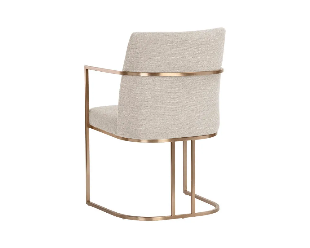 Sunpan Ainsley Modern Rectangle Dining Table Set With Rayla Dining Armchair