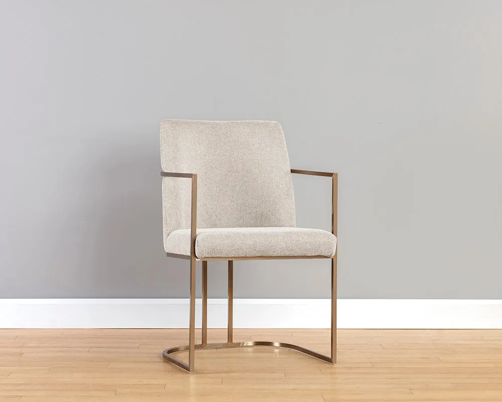 Sunpan Ainsley Modern Rectangle Dining Table Set With Rayla Dining Armchair