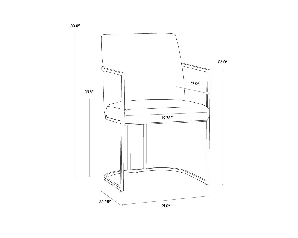 Sunpan Ainsley Modern Rectangle Dining Table Set With Rayla Dining Armchair