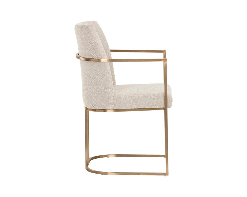 Sunpan Ainsley Modern Rectangle Dining Table Set With Rayla Dining Armchair