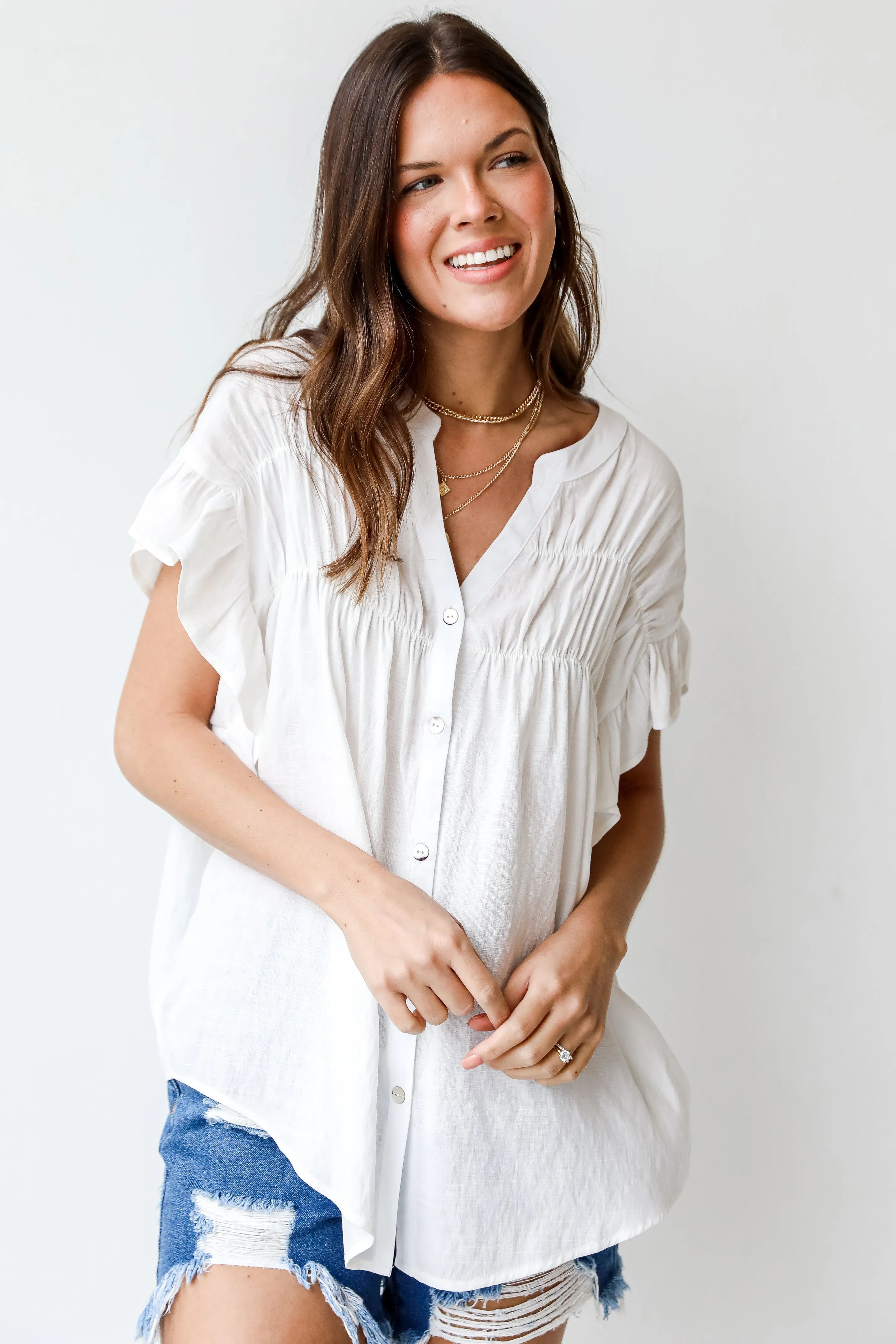 Sweet Details Ruffle Blouse