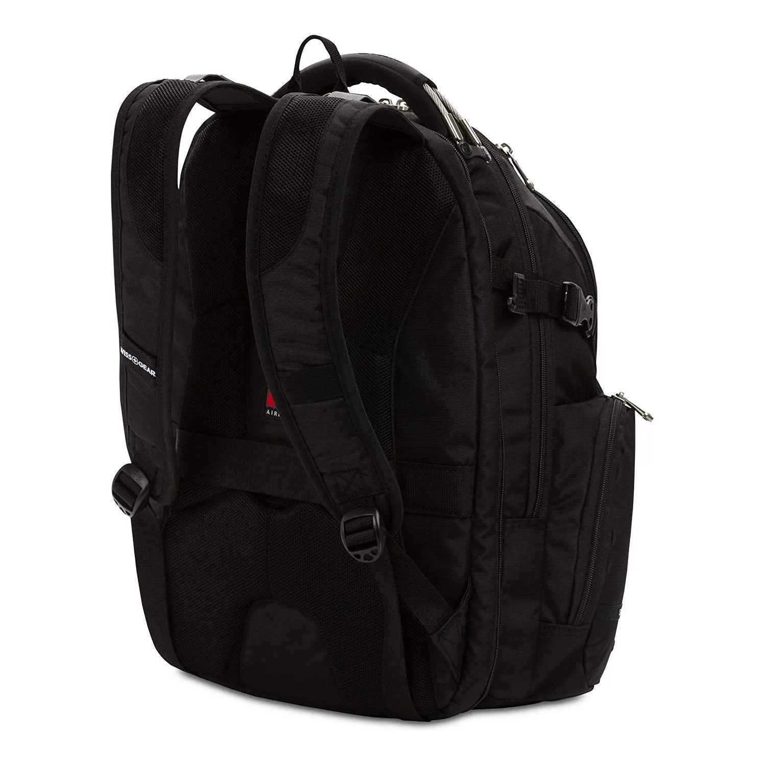 SwissGear 5709 ScanSmart Laptop Backpack. Abrasion-Resistant & Travel-Friendly School Work premium Laptop Backpack (Black Backpack)