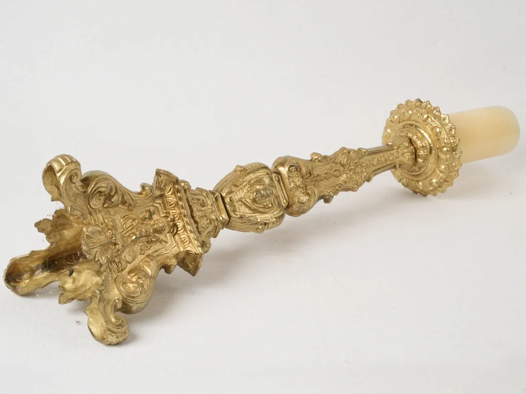Tall antique Italian Ormolu Altar Candlestick 22½"