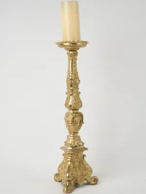 Tall antique Italian Ormolu Altar Candlestick 22½"