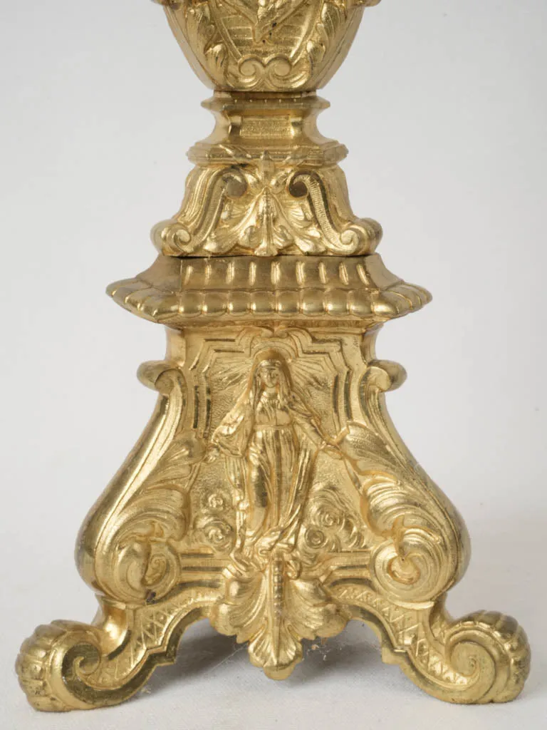 Tall antique Italian Ormolu Altar Candlestick 22½"