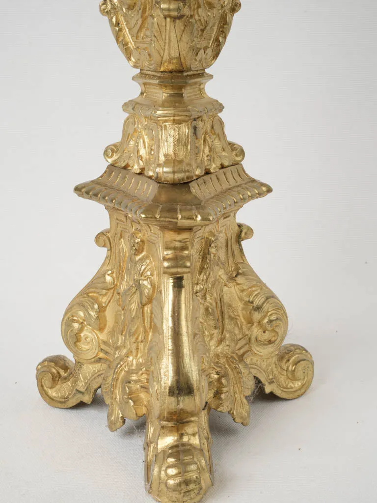 Tall antique Italian Ormolu Altar Candlestick 22½"