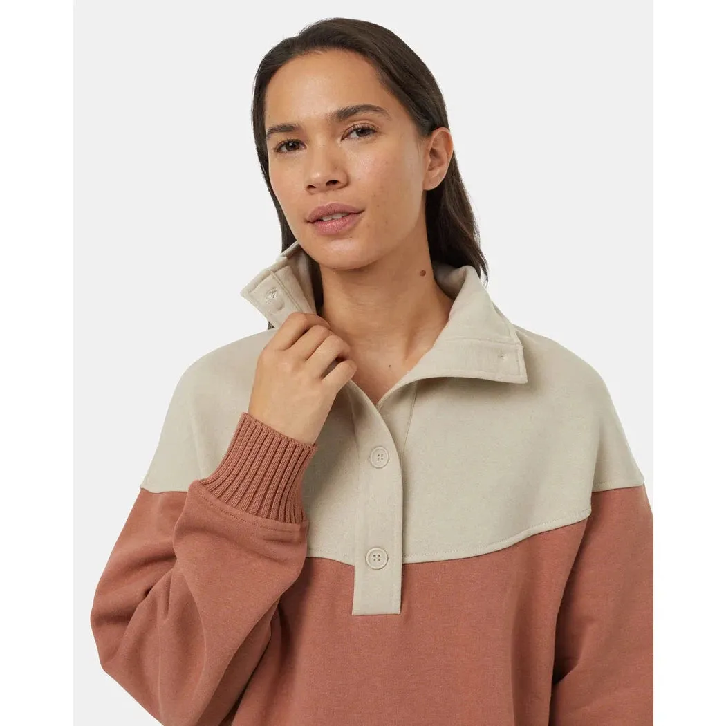 Tentree Women's TreeFleece 1/4 Button Mock Neck