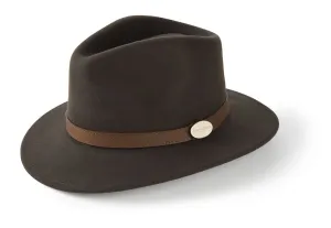The Suffolk Fedora in Dark Brown (No Feather)