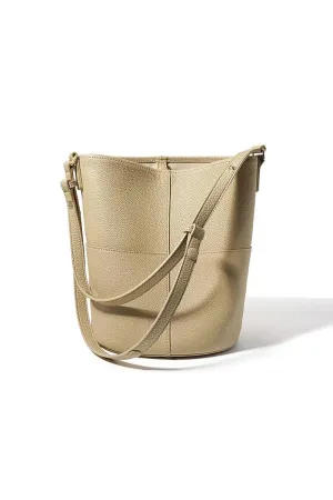 Togo Leather Medium Crossbody Bucket Bag