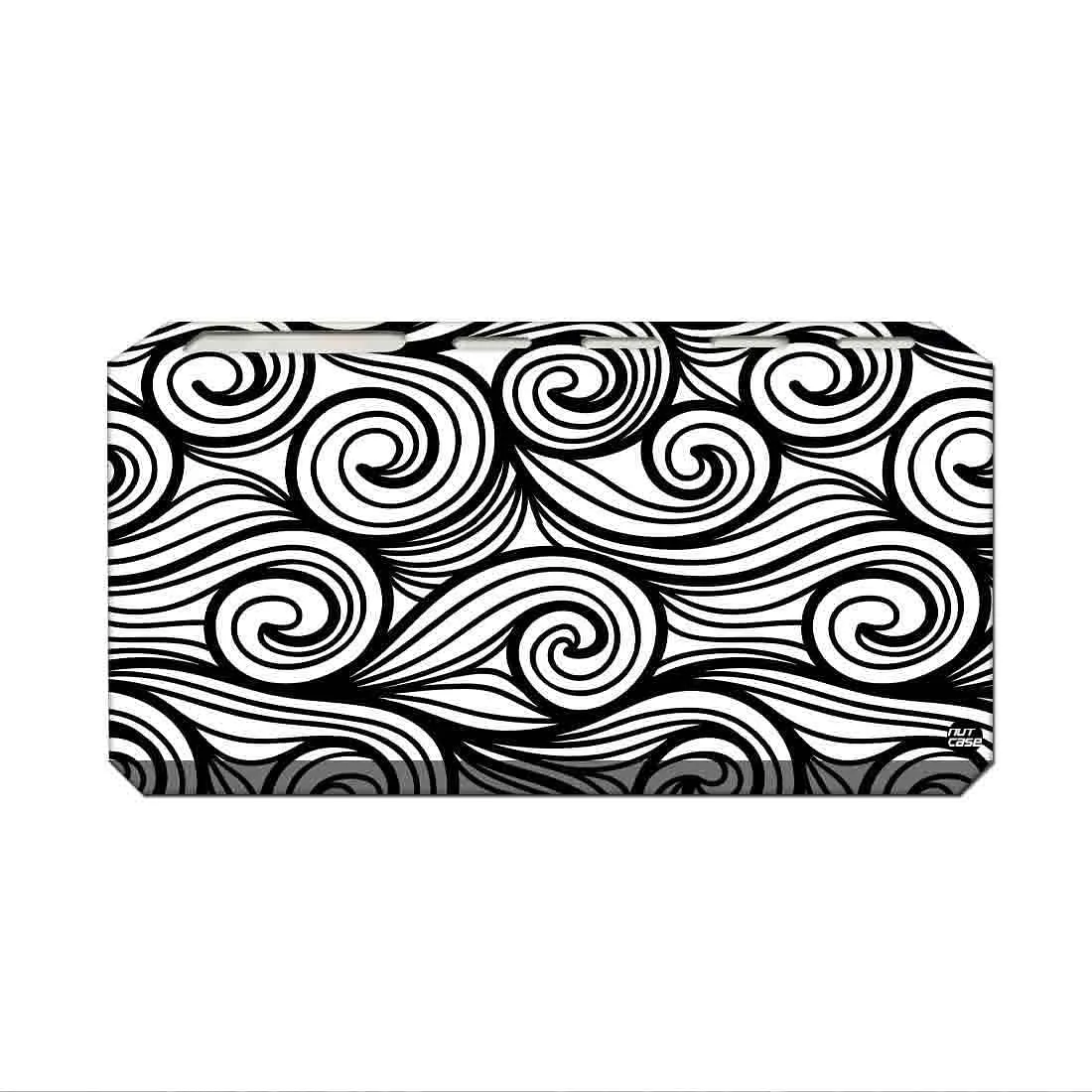 Toothbrush Organizer for Wall with Waves Pattern Printed