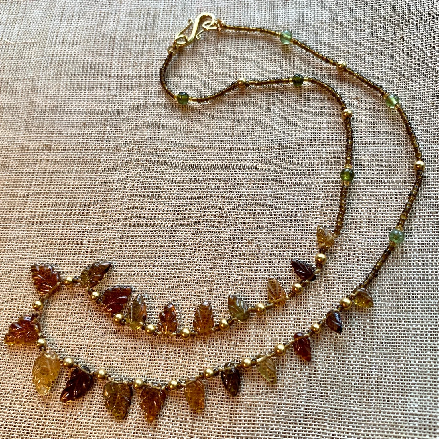 Tourmaline & 18 Karat Gold Necklace