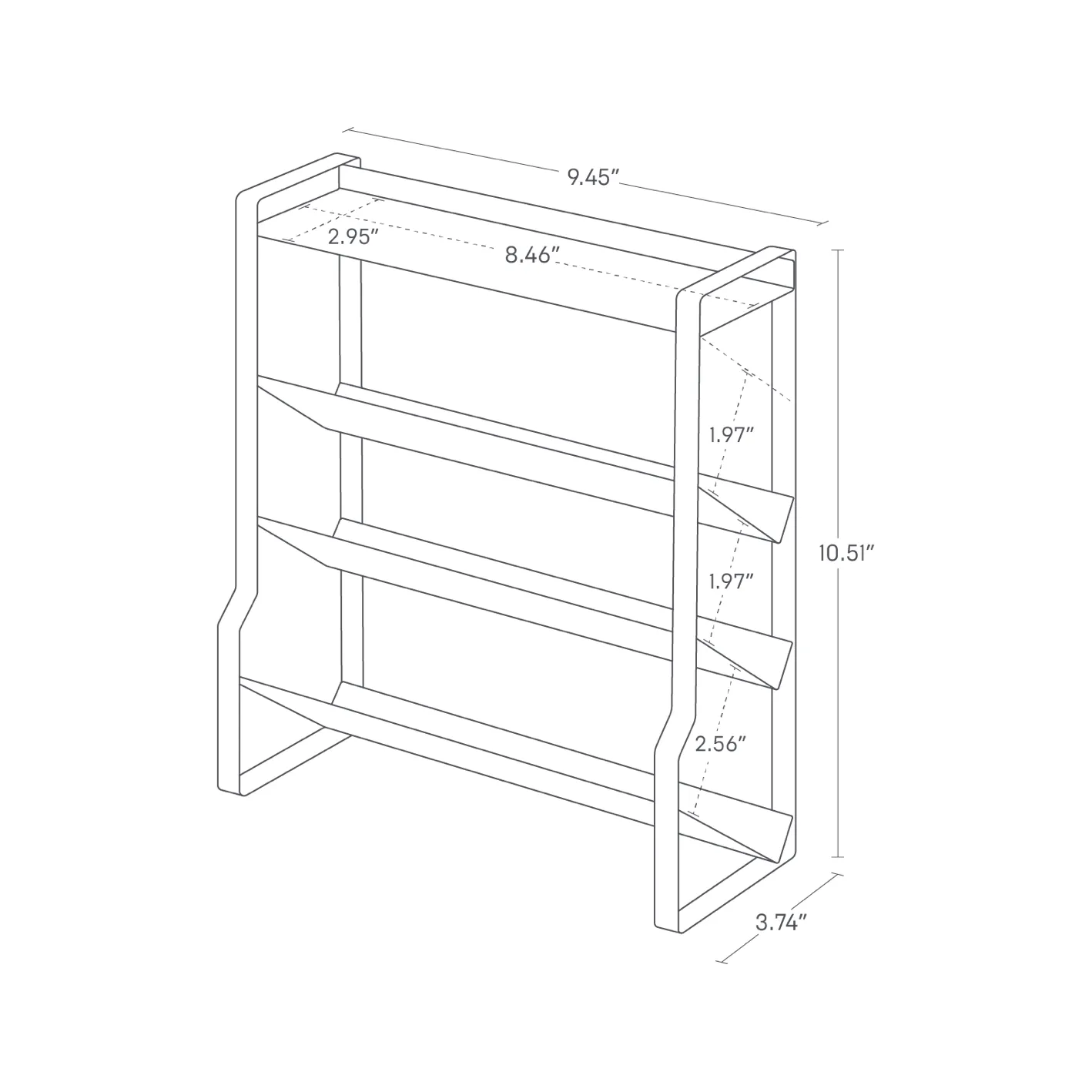 TOWER Four-Tier Slim Spice Rack