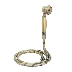 Traditional Handheld Shower Head and Hose Kit Brass - Antique Brass