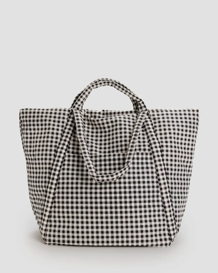 Travel Cloud Bag - Black & White Gingham