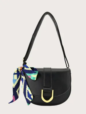 Twilly Scarf Decor Crossbody Bag