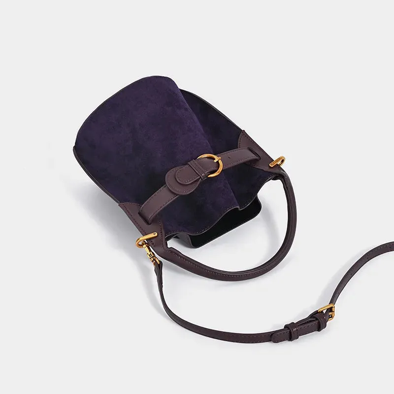 UAKISS  -  New Head Layer Leather Bucket Bag 2025 Spring Edition Texture Leather Commuter Versatile Shoulder Crossbody Handbag