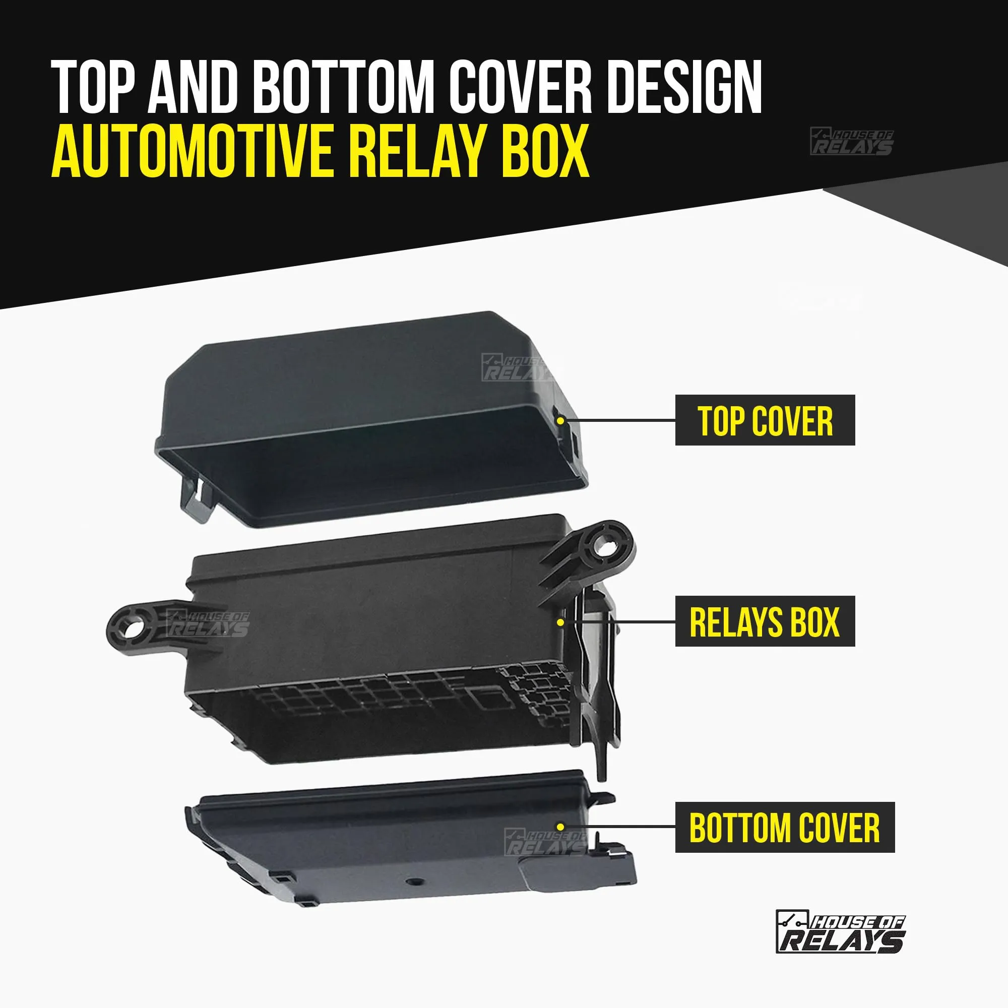 Universal 12V Waterproof Fuse & Relay Box for Automotive and Marine