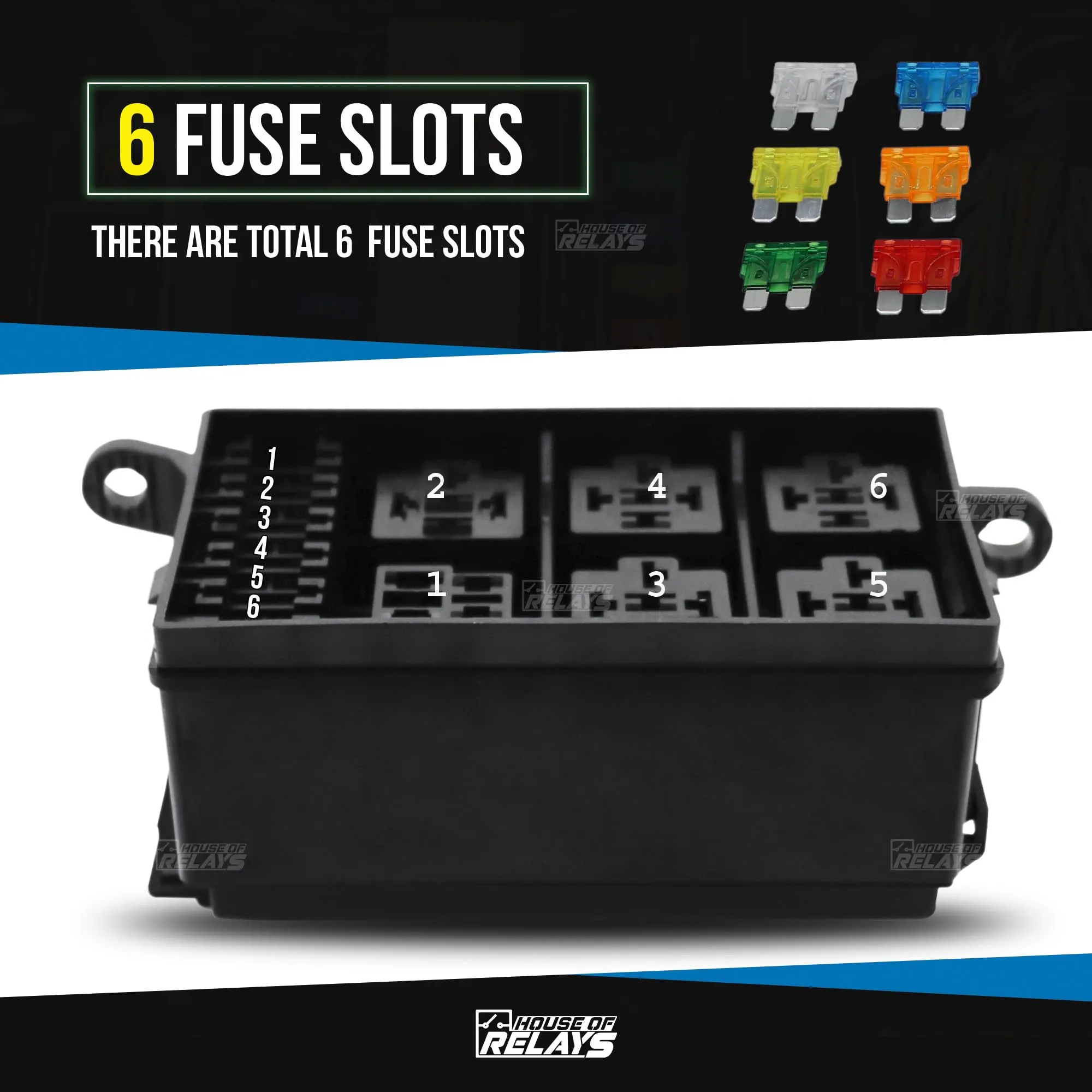 Universal 12V Waterproof Fuse & Relay Box for Automotive and Marine