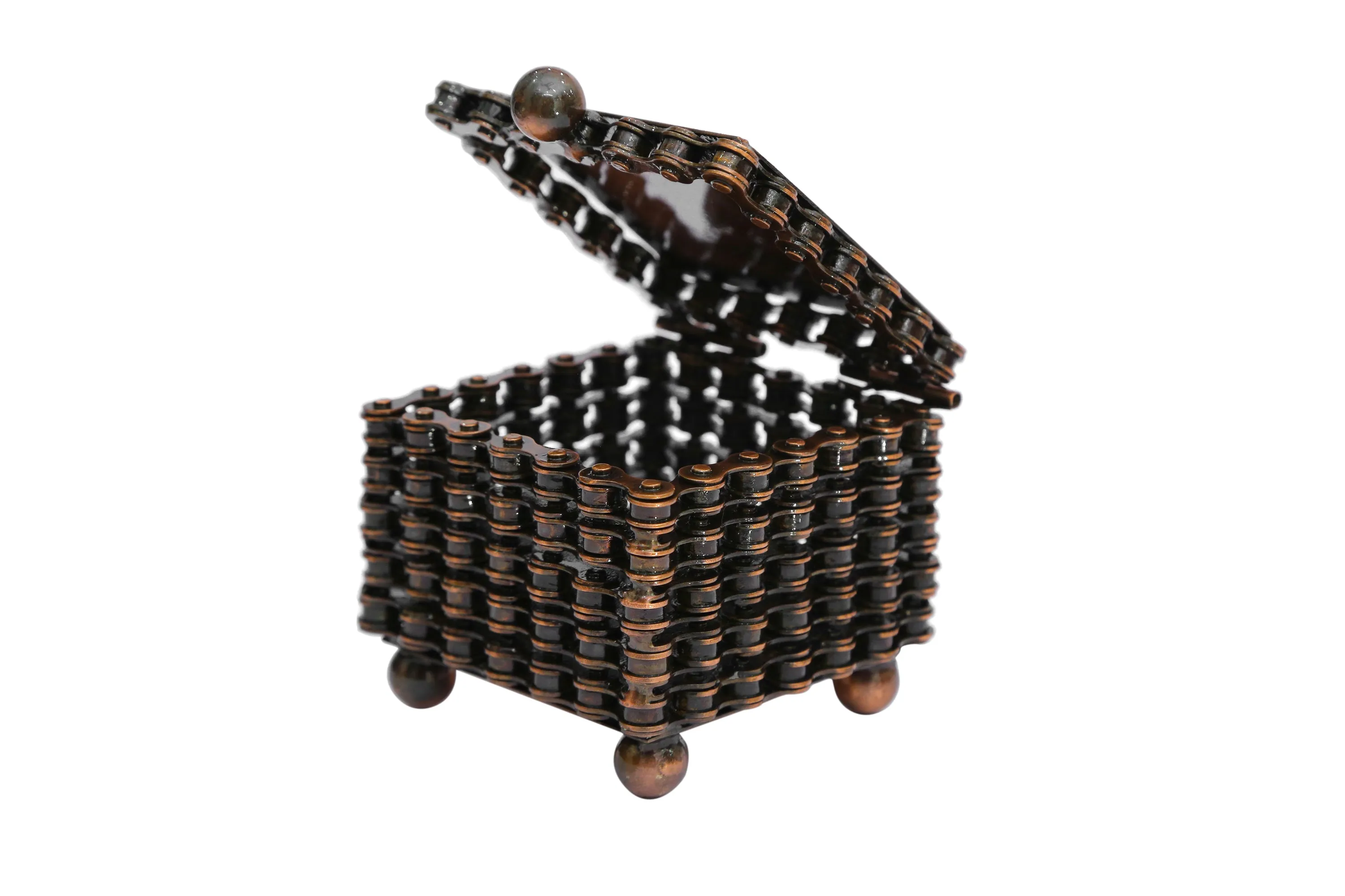 Upcycled Bike Chain Small Storage Box