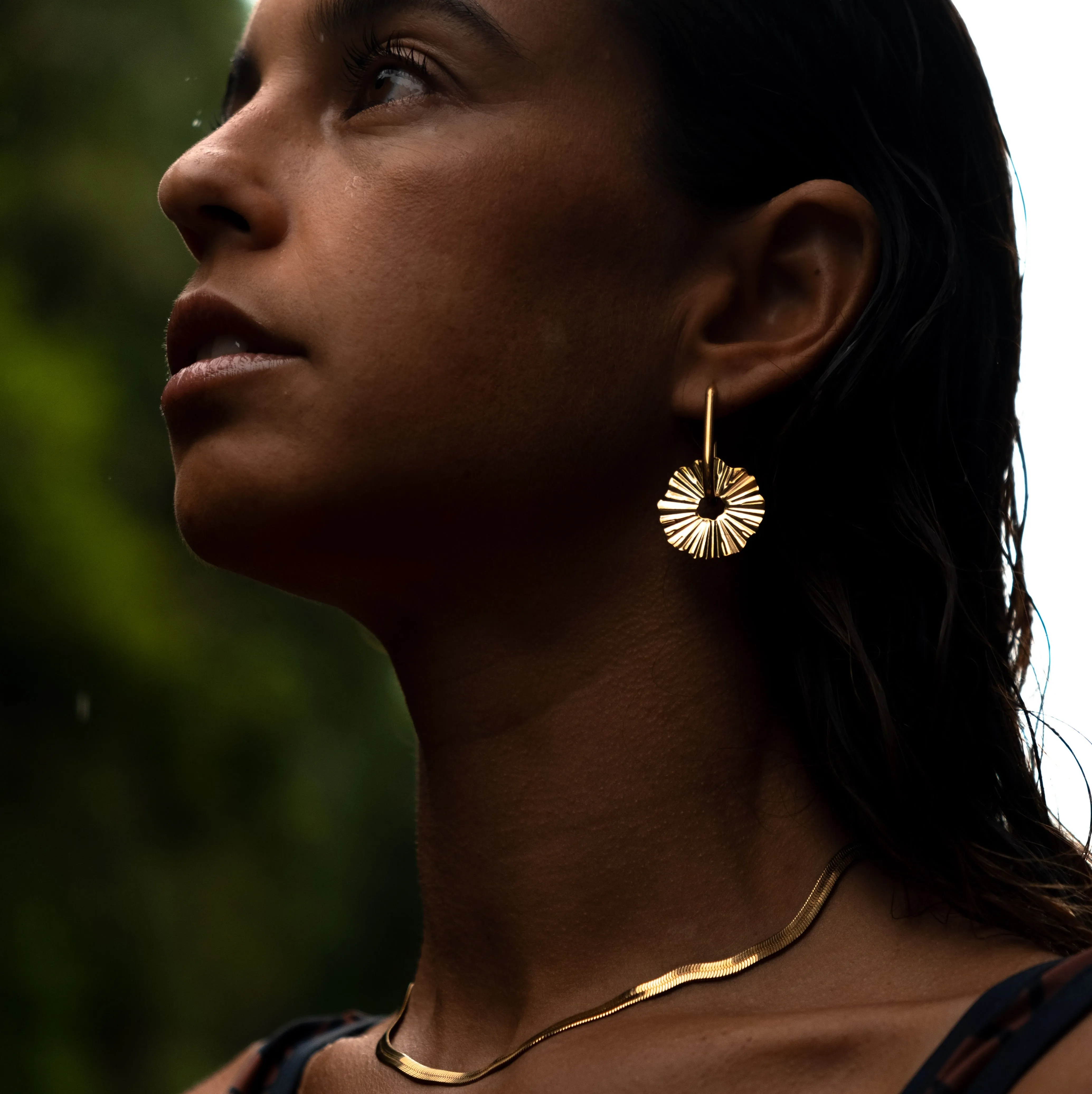 URCHIN SURF EARRINGS 18K GOLD