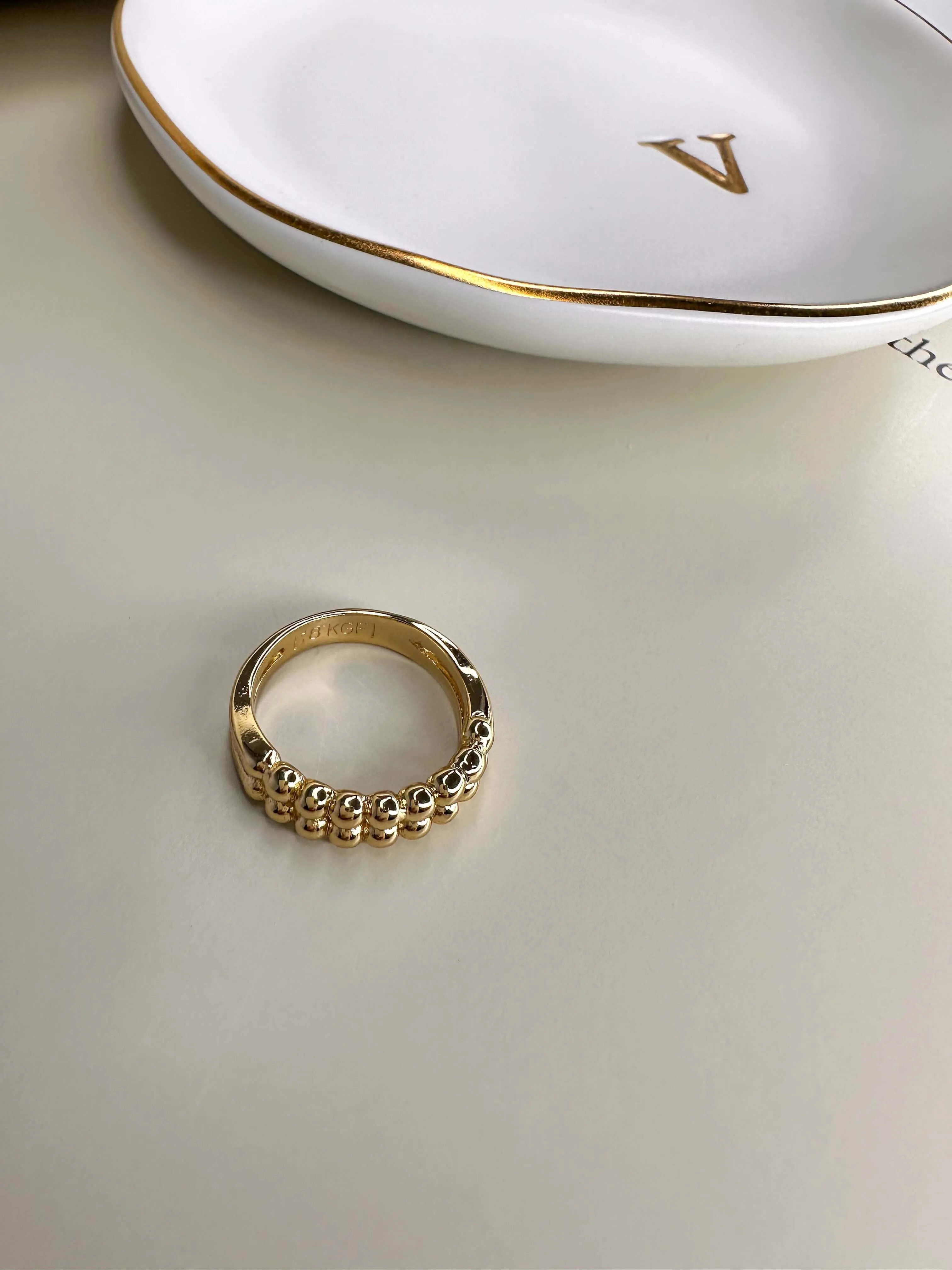 Velani Double Row Beads Ring