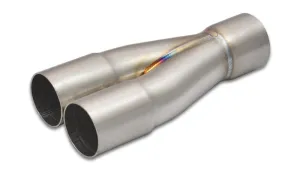 Vibrant 2-1 Merge Collector — 1.625" Inlet ID x 2.000" Merge Outlet OD 304 Stainless (10351)