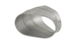 Vibrant 3.500" 16ga Oval Horizontal 45° Pie Cut 304 Stainless (83mm CLR - 3 Pieces - 15° Per Piece) (13580)
