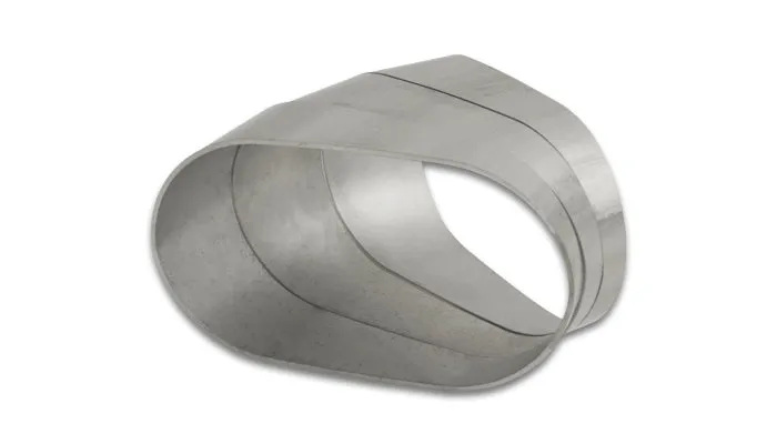 Vibrant 3.500" 16ga Oval Horizontal 45° Pie Cut 304 Stainless (83mm CLR - 3 Pieces - 15° Per Piece) (13580)
