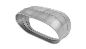 Vibrant 3.500" 16ga Oval Vertical 45° Pie Cut 304 Stainless (60.9mm CLR - 3 Pieces - 15° Per Piece) (13581)