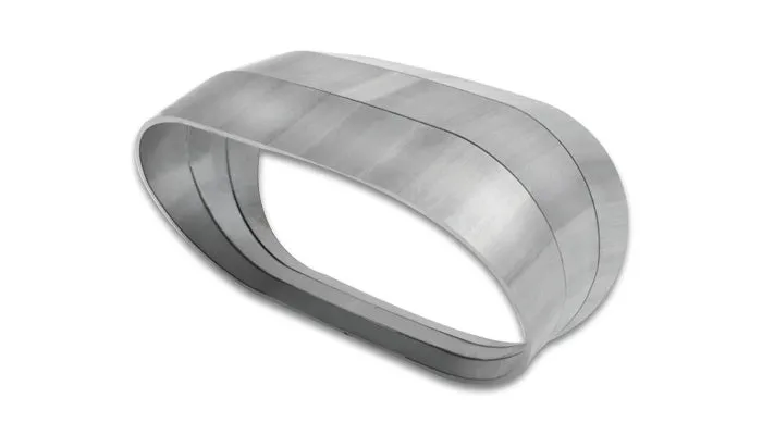 Vibrant 3.500" 16ga Oval Vertical 45° Pie Cut 304 Stainless (60.9mm CLR - 3 Pieces - 15° Per Piece) (13581)