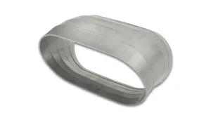 Vibrant 4.000" 16ga Oval Vertical 45° Pie Cut 304 Stainless (84.1mm CLR - 5 Pieces - 9° Per Piece) (13596)