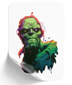 Vibrant Bearded Zombie Horror