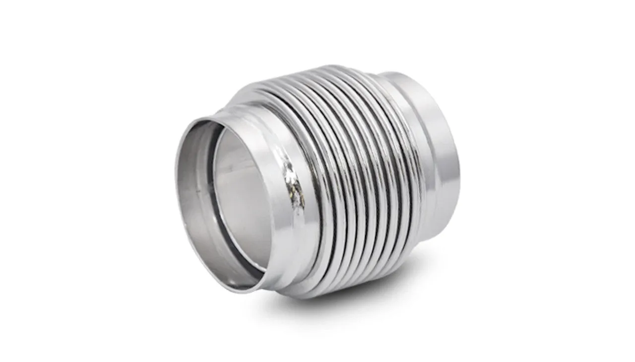 Vibrant Bellows Assembly with Solid Liner, 2.25 I.D. x 3" long - Electro Polished  - 68683