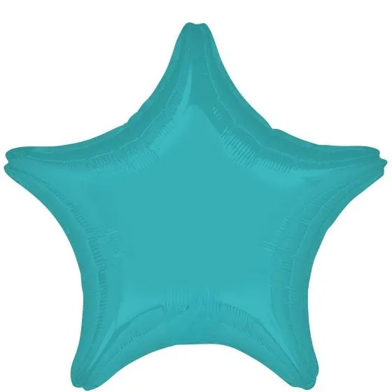 Vibrant Blue Star Foil Balloon 45cm Each