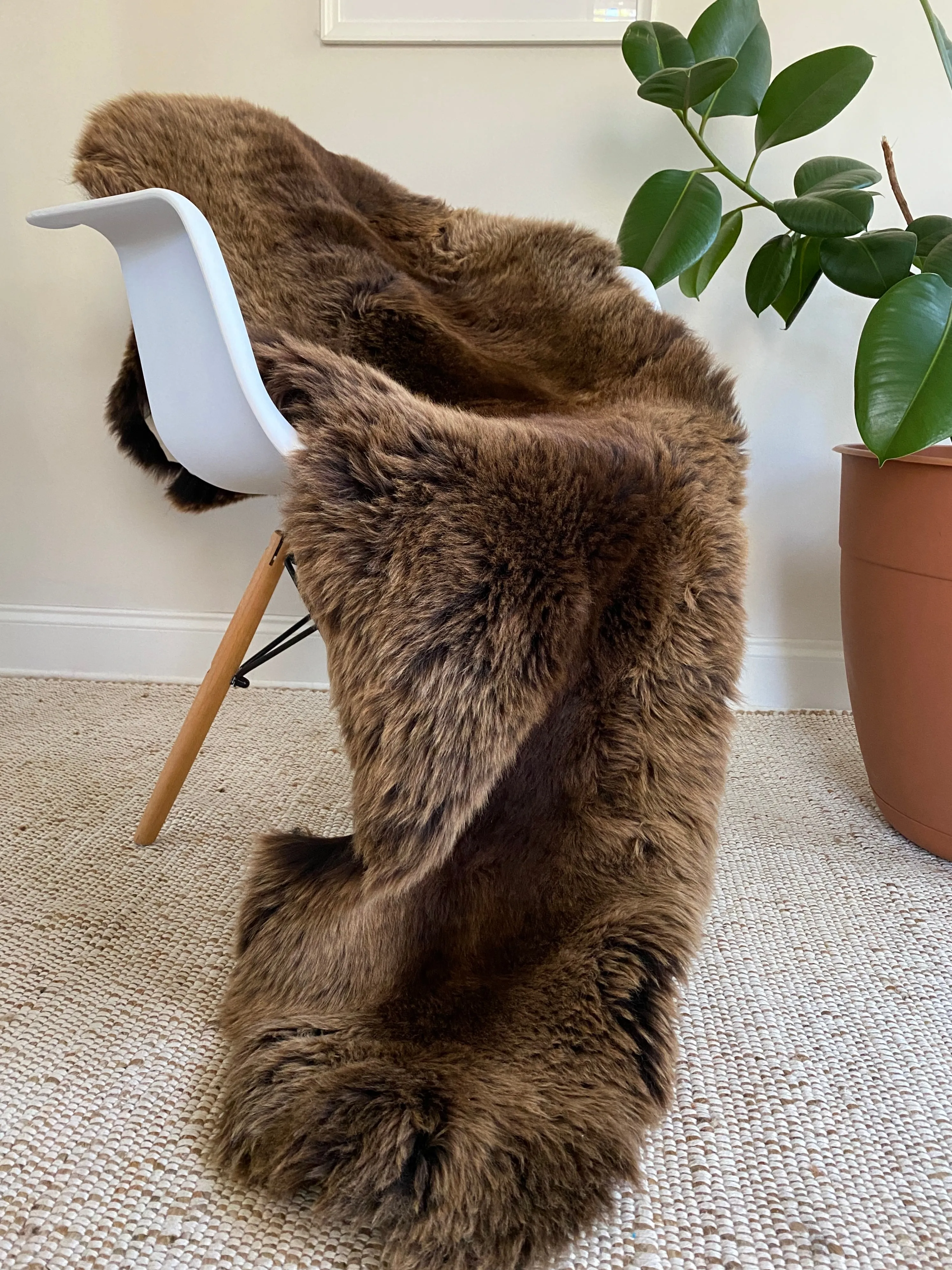 Vibrant Brown Double Sheepskin